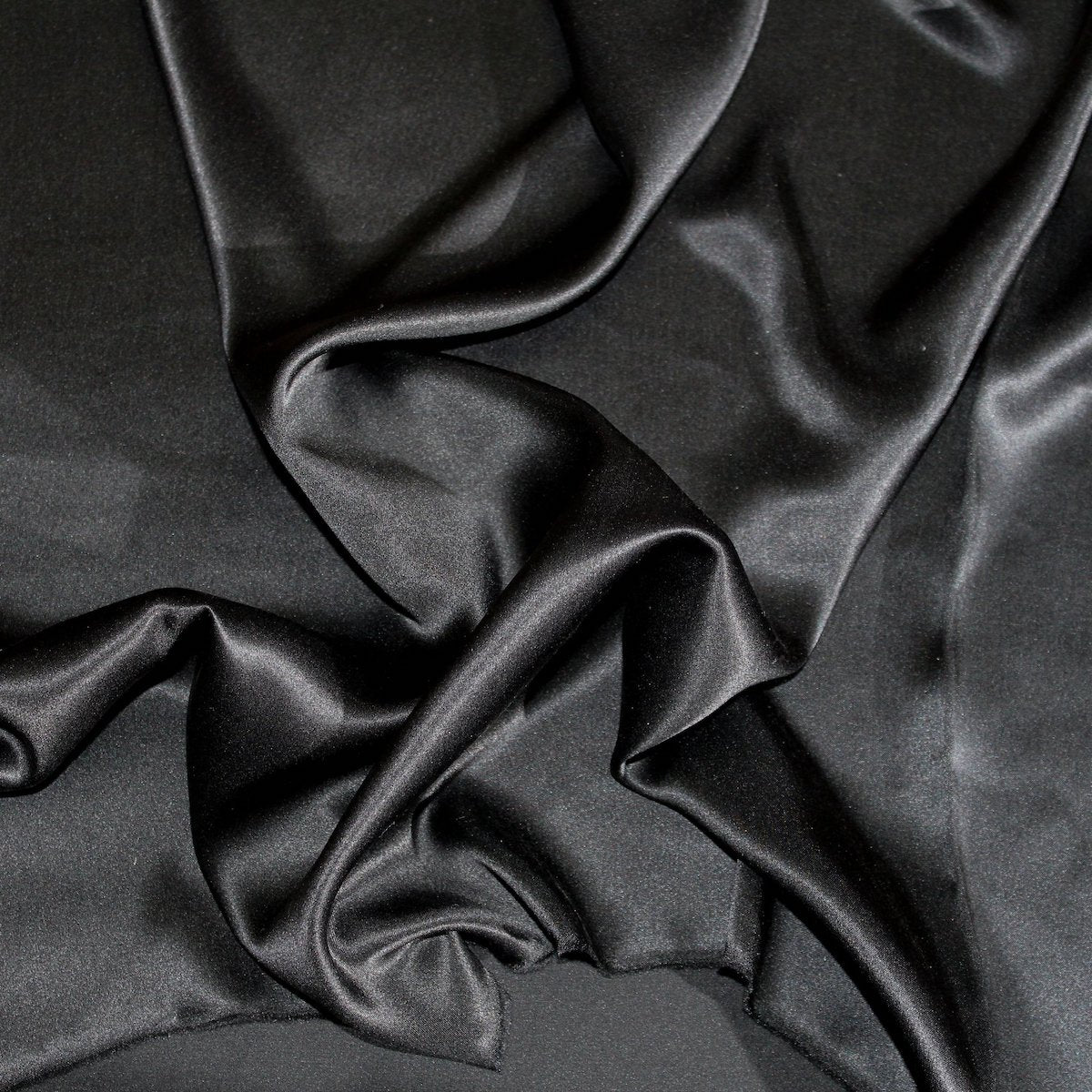 Black Silk Charmeuse Fabric - Fashion Fabrics Los Angeles 