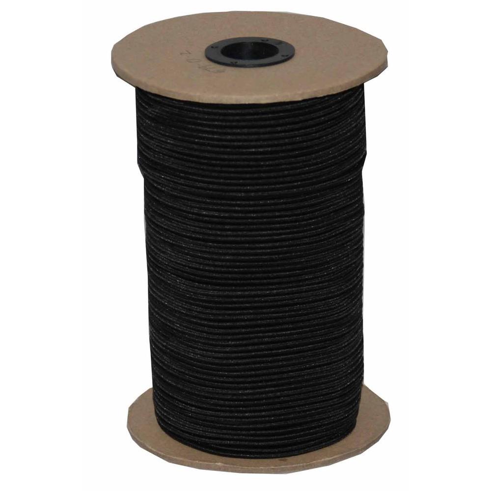 3/8&quot; Black Knitted Elastic Band - Case of 30 Rolls - 4,320 Yards - Fashion Fabrics Los Angeles 