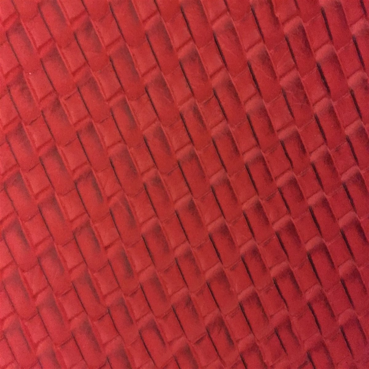 Red Basket Weave Vinyl - Fashion Fabrics Los Angeles 
