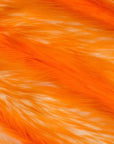 Orange | White Luxury Faux Fur Shag Fabric - Fashion Fabrics Los Angeles 