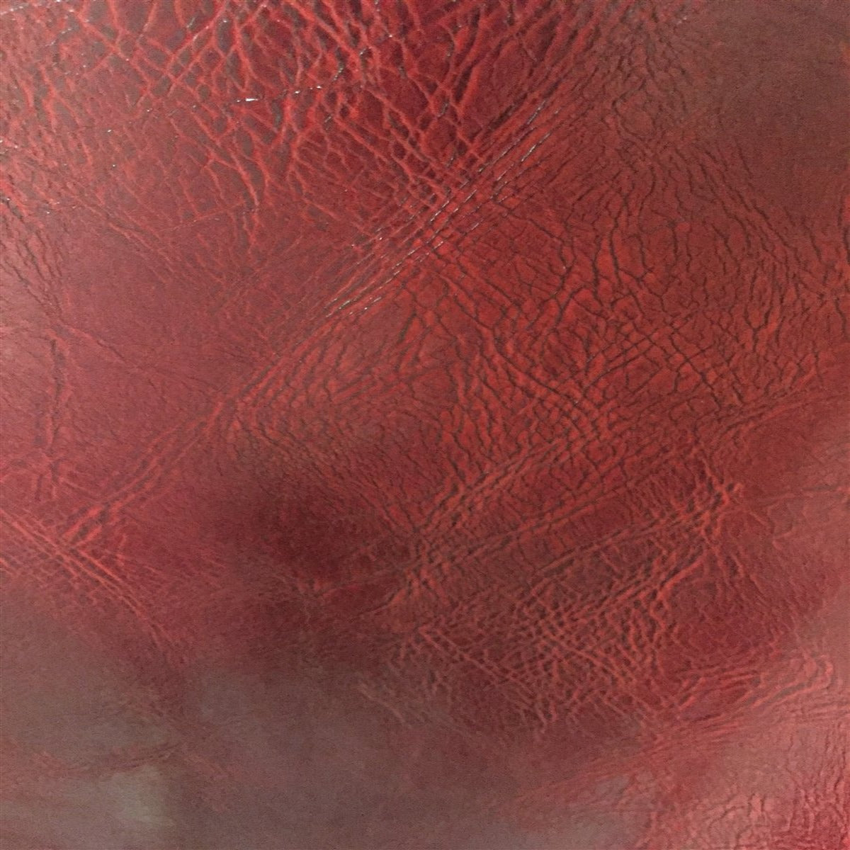 Blood Red Distressed Faux Leather Fabric - Fashion Fabrics Los Angeles 
