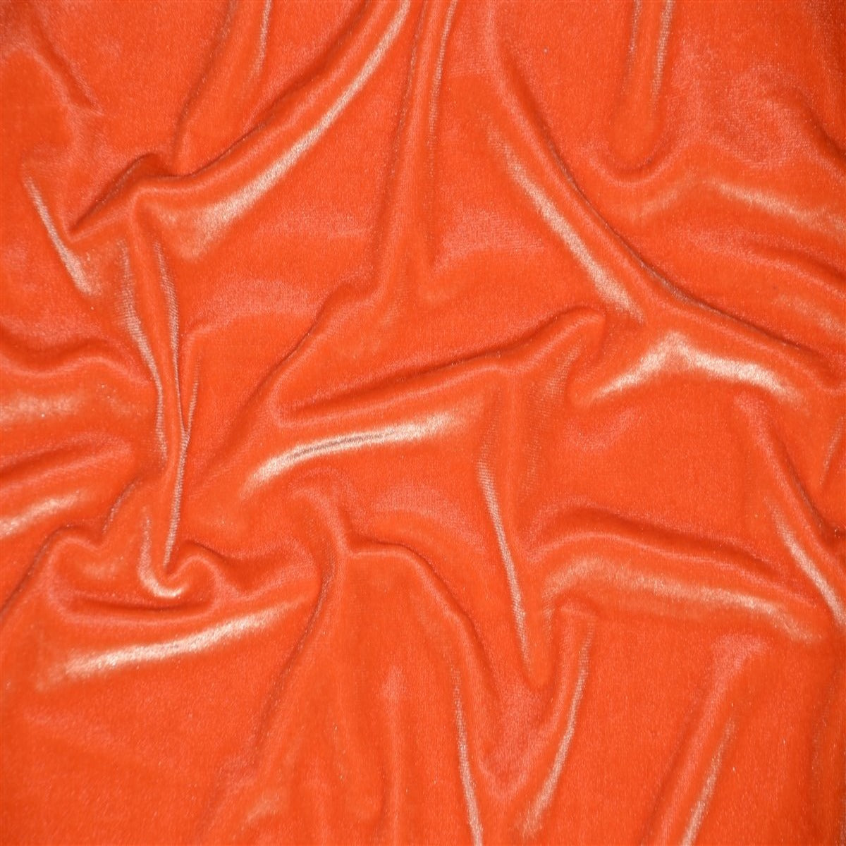 Orange Stretch Velvet Spandex Fabric - Fashion Fabrics Los Angeles 