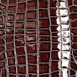 Dark Chocolate Crocodile Vinyl Fabric - Fashion Fabrics Los Angeles 