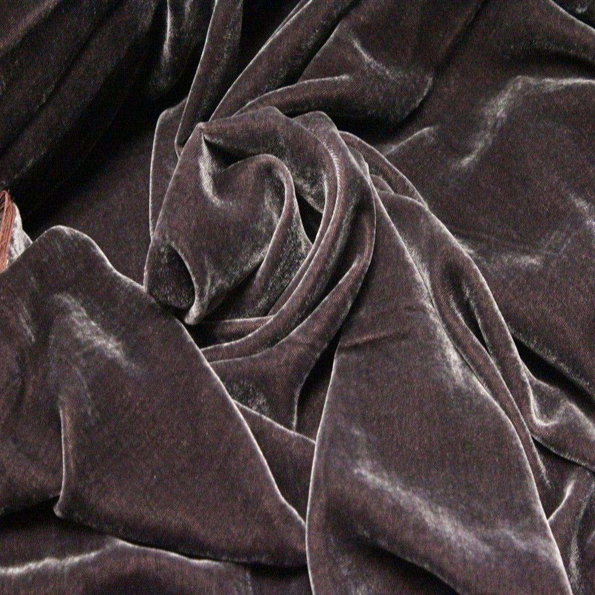 New Eggplant Purple Silk Velvet Fabric - Fashion Fabrics Los Angeles 
