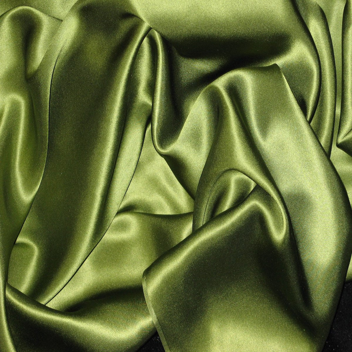 Cedar Green Silk Charmeuse Fabric - Fashion Fabrics Los Angeles 