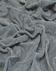 Silver Silk Velvet Fabric - Fashion Fabrics Los Angeles 