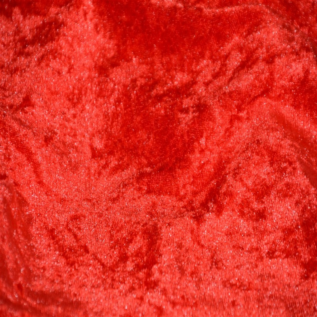 Red Panne Crush Stretch Velvet Fabric - Fashion Fabrics Los Angeles 