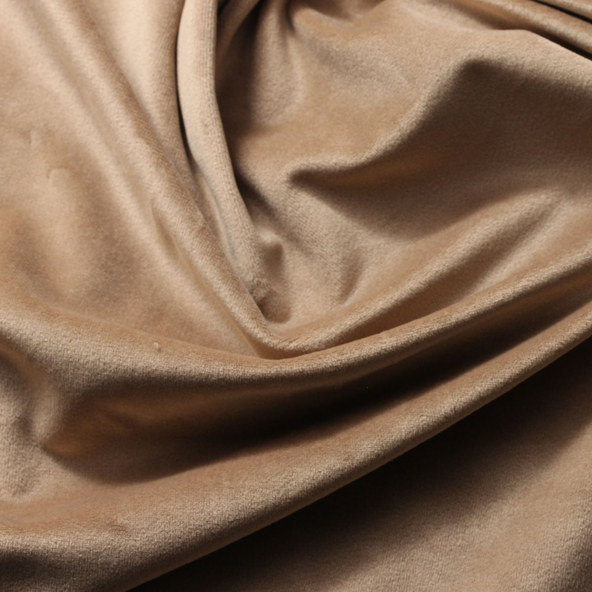 Dark Beige Camden Velvet Polyester Upholstery Drapery Fabric - Fashion Fabrics Los Angeles 