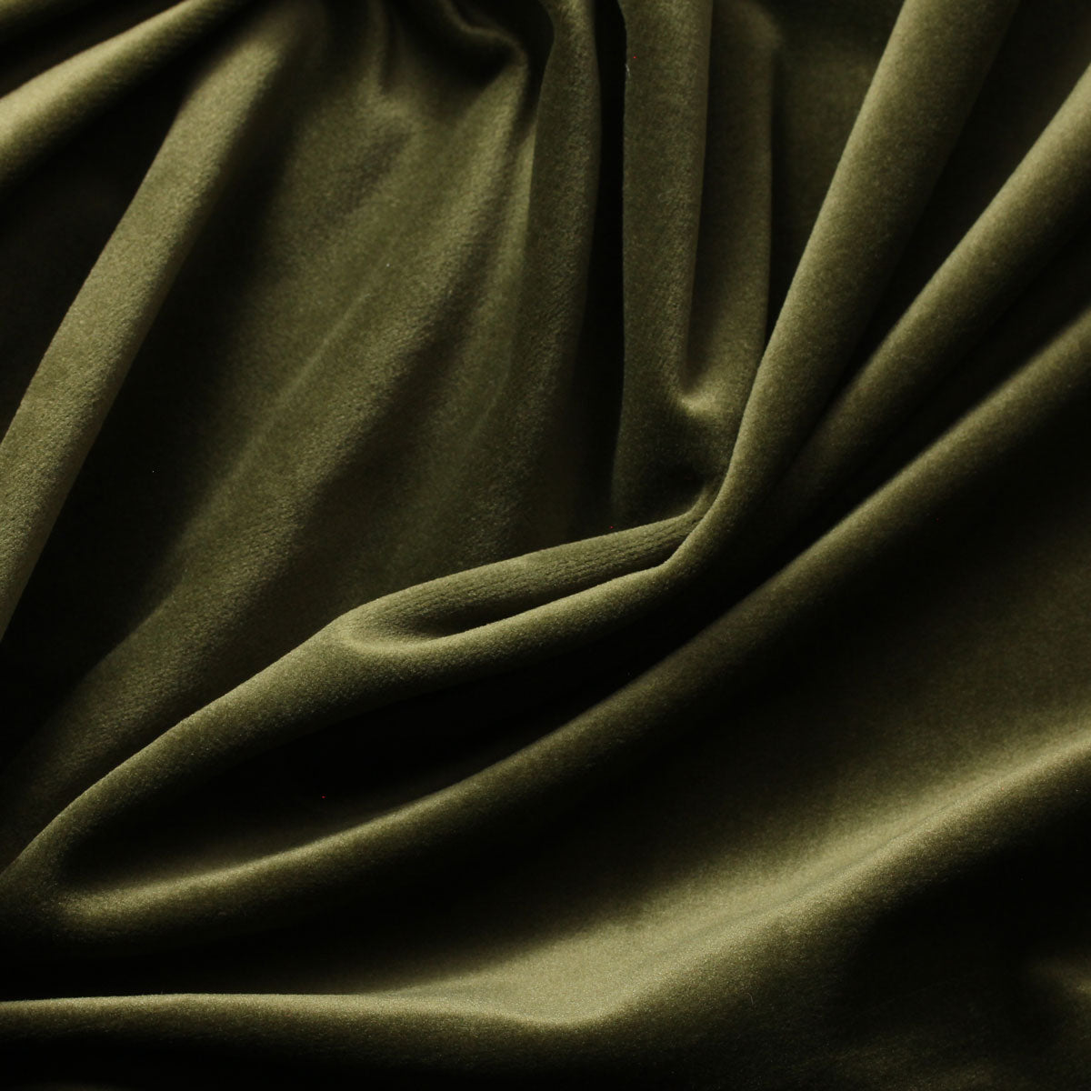 Dark Olive Camden Velvet Polyester Upholstery Drapery Fabric - Fashion Fabrics Los Angeles 