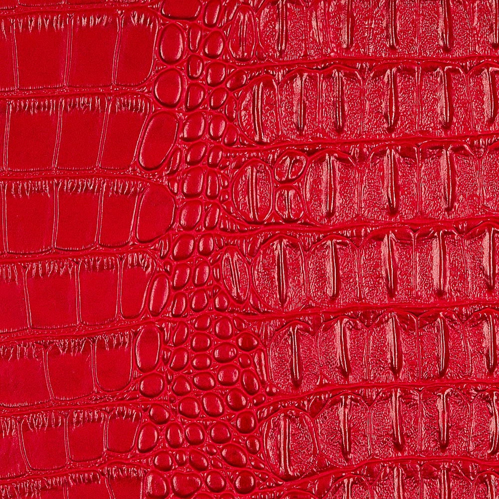 Red Metallic Gator Vinyl Fabric - Fashion Fabrics Los Angeles 