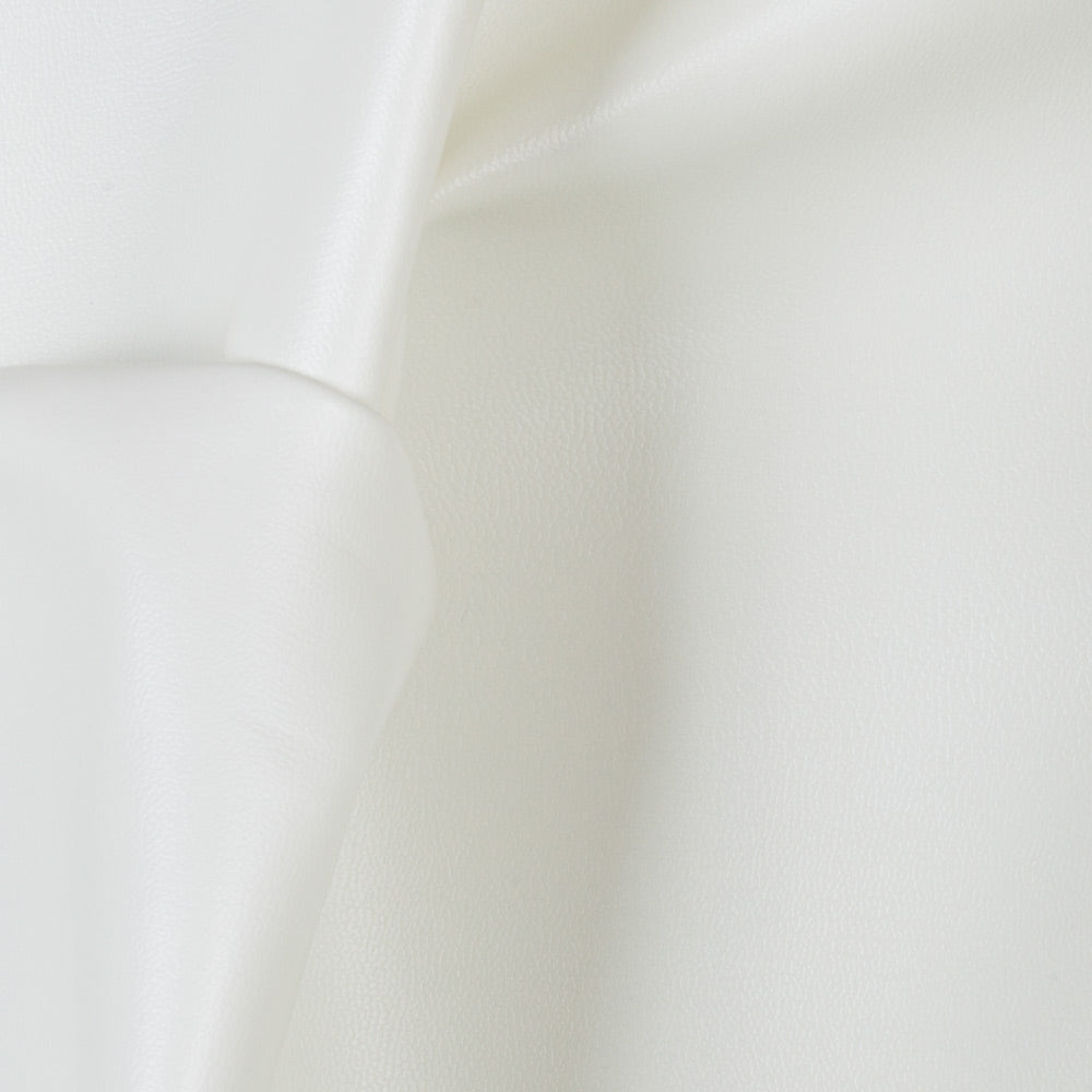 White Soft Skin Faux Leather Vinyl Fabric - Fashion Fabrics Los Angeles 