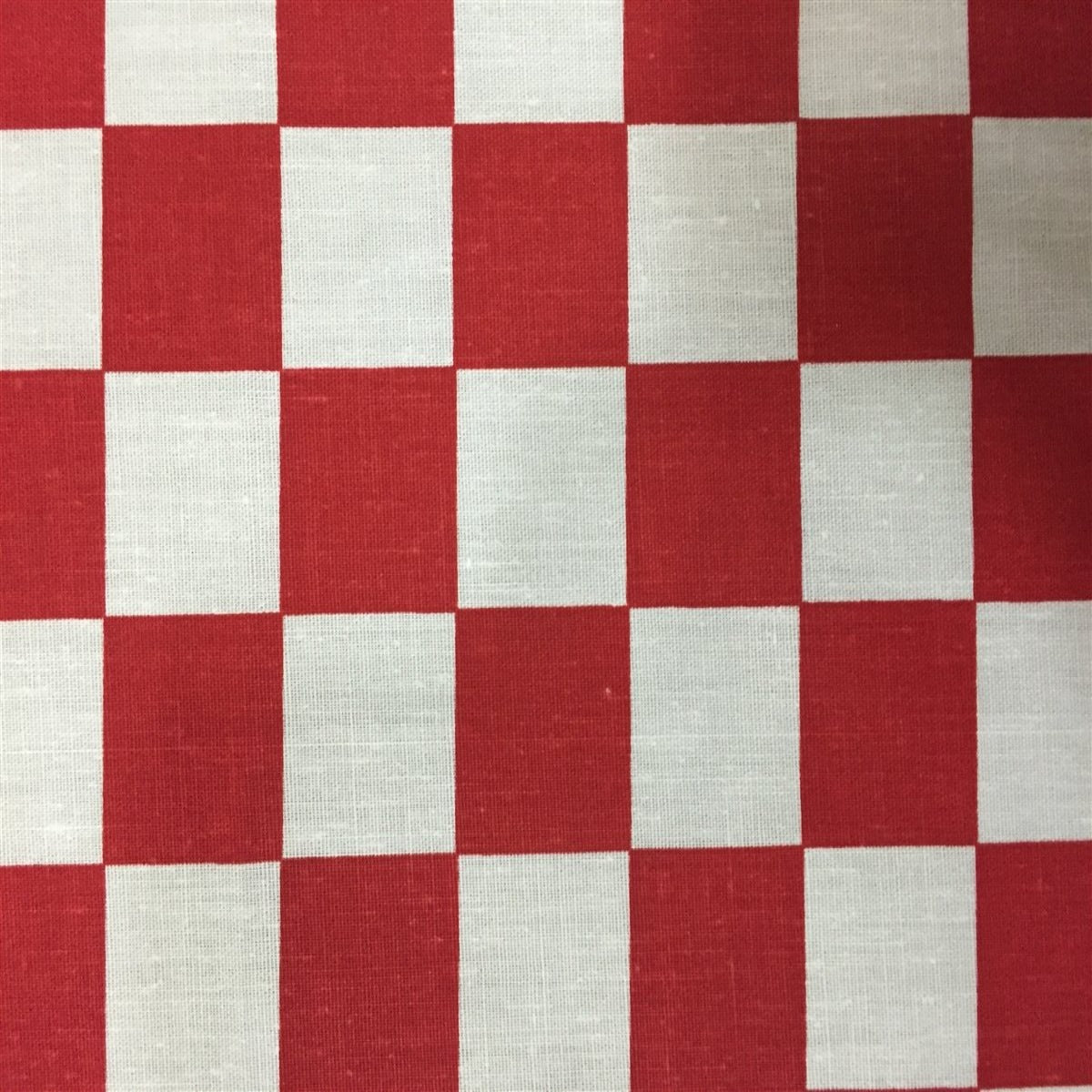 Red White Checkered Poly Cotton Fabric - Fashion Fabrics Los Angeles 