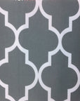Gray White Moroccan Print Indoor Outdoor Fabric - Fashion Fabrics Los Angeles 