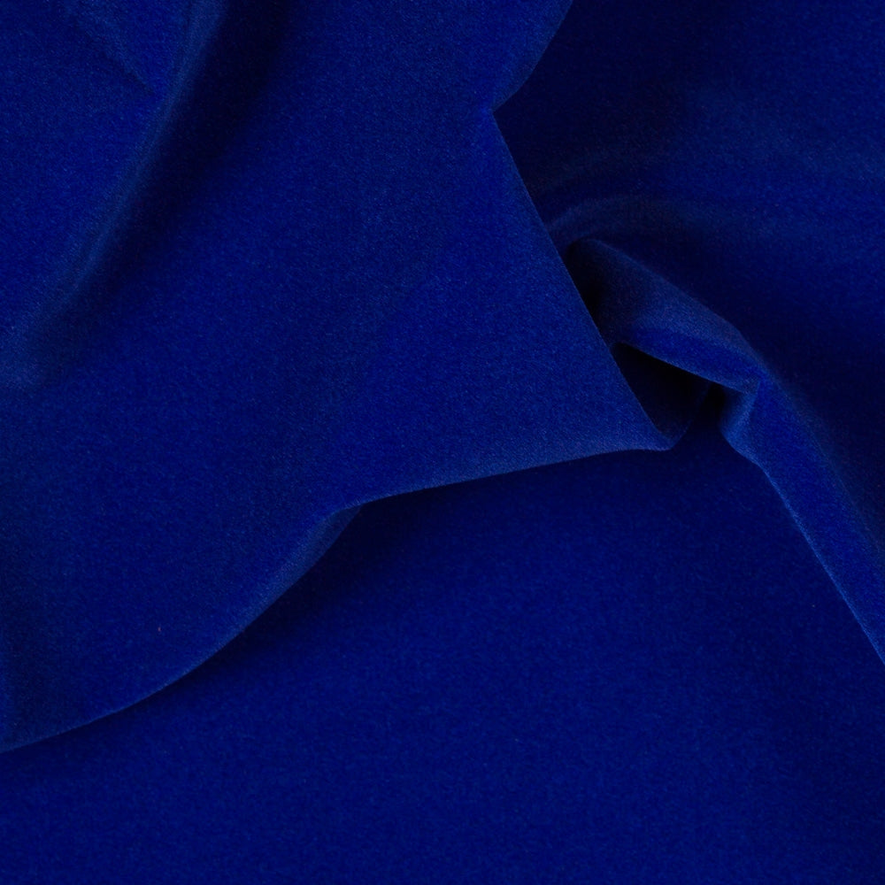 Royal Blue Velvet Flocking - Fashion Fabrics Los Angeles 