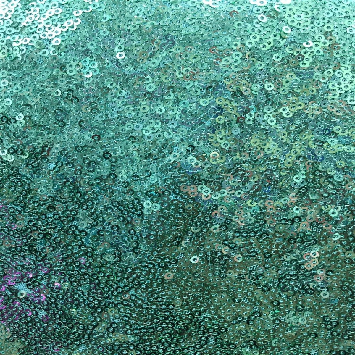 Mint Green Mini Disc All Over Sequin Nylon Mesh Fabric - Fashion Fabrics LLC
