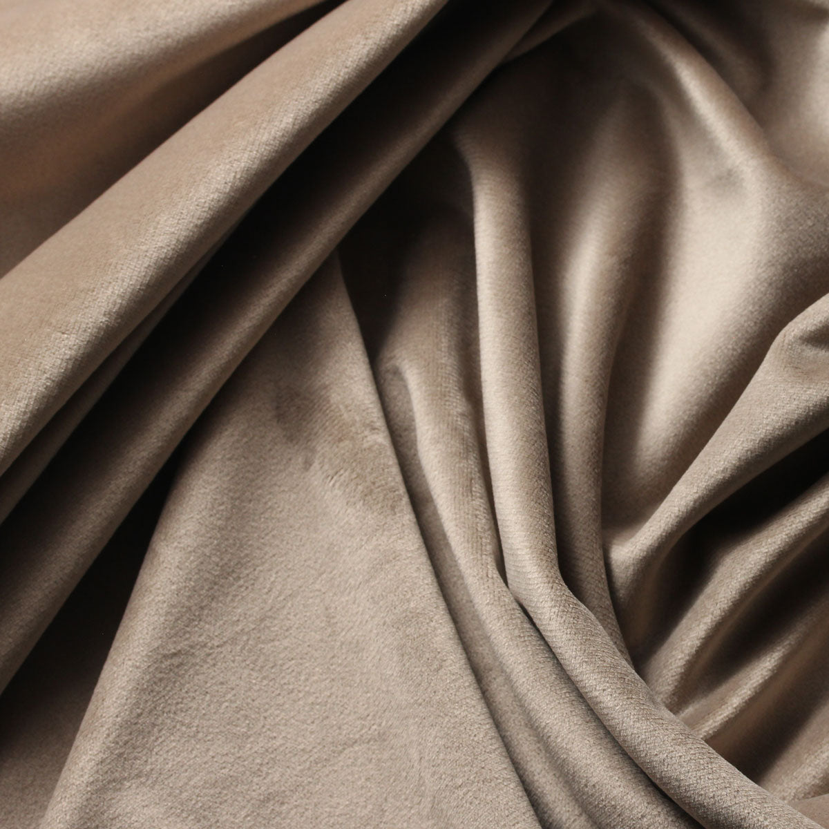 Ecru Beige Camden Velvet Polyester Upholstery Drapery Fabric - Fashion Fabrics Los Angeles 