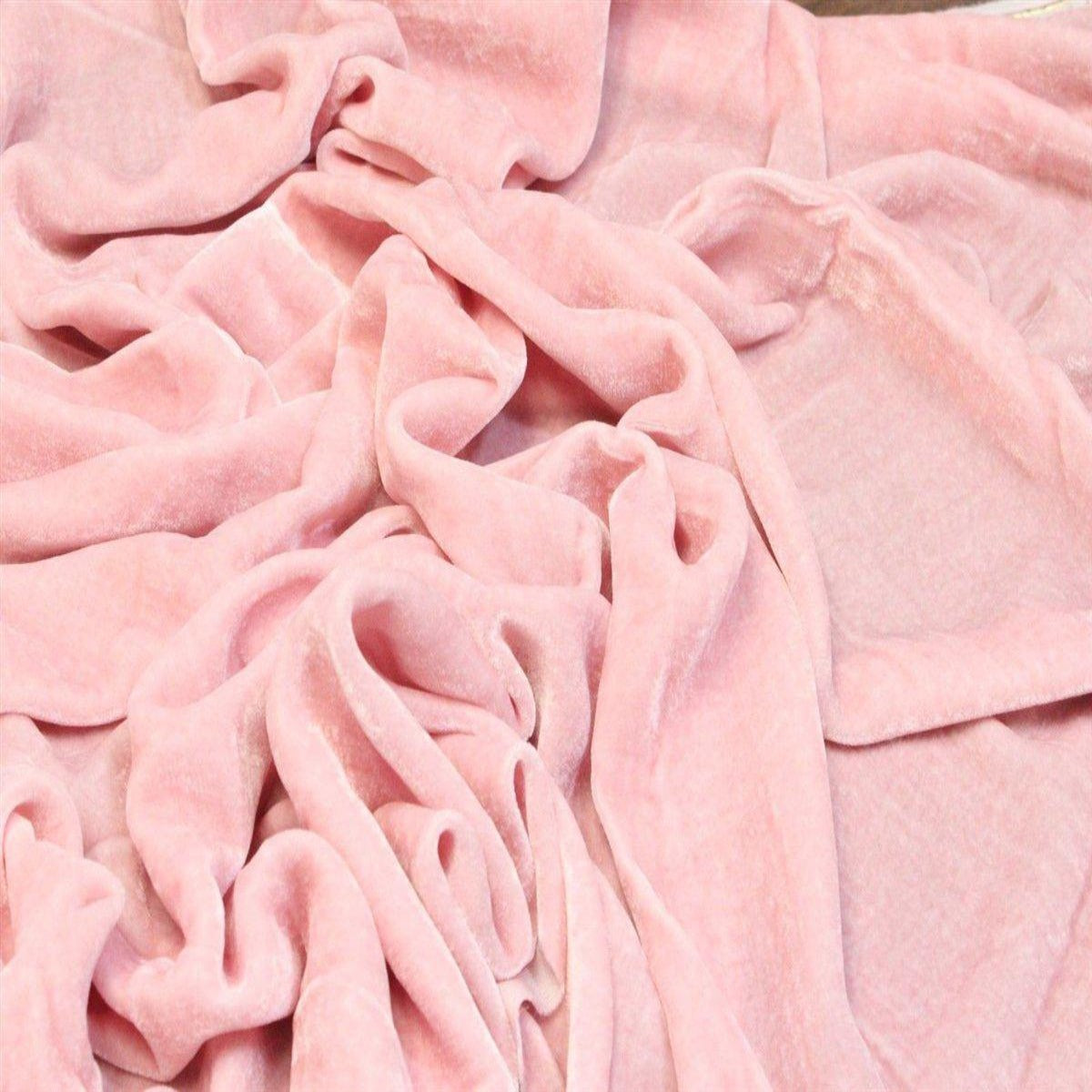 Light Pink Silk Velvet Fabric - Fashion Fabrics Los Angeles 