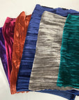 Navy Blue Crinkle Stretch Velvet Fabric - Fashion Fabrics Los Angeles 