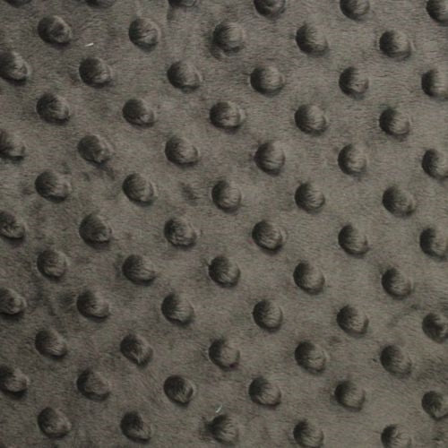 Charcoal Minky Dimple Dot Fabric - Fashion Fabrics Los Angeles 