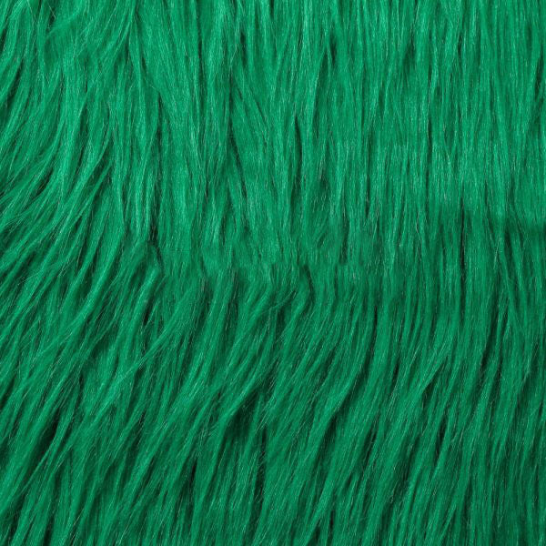Green Luxury Long Pile Shaggy Faux Fur Fabric - Fashion Fabrics Los Angeles 
