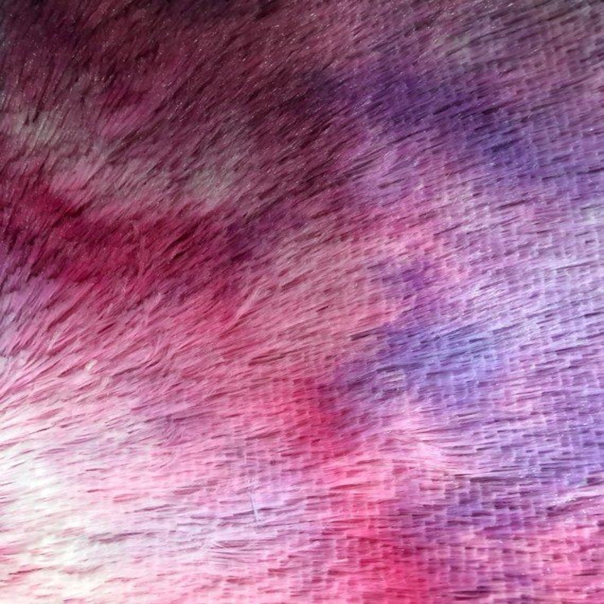 Purple Multi Color Dye Fuzzy Faux Fur Fabric - Fashion Fabrics Los Angeles 