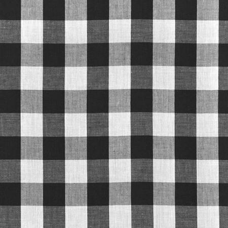 Black White Gingham Checkered Poly Cotton Fabric - Fashion Fabrics Los Angeles 