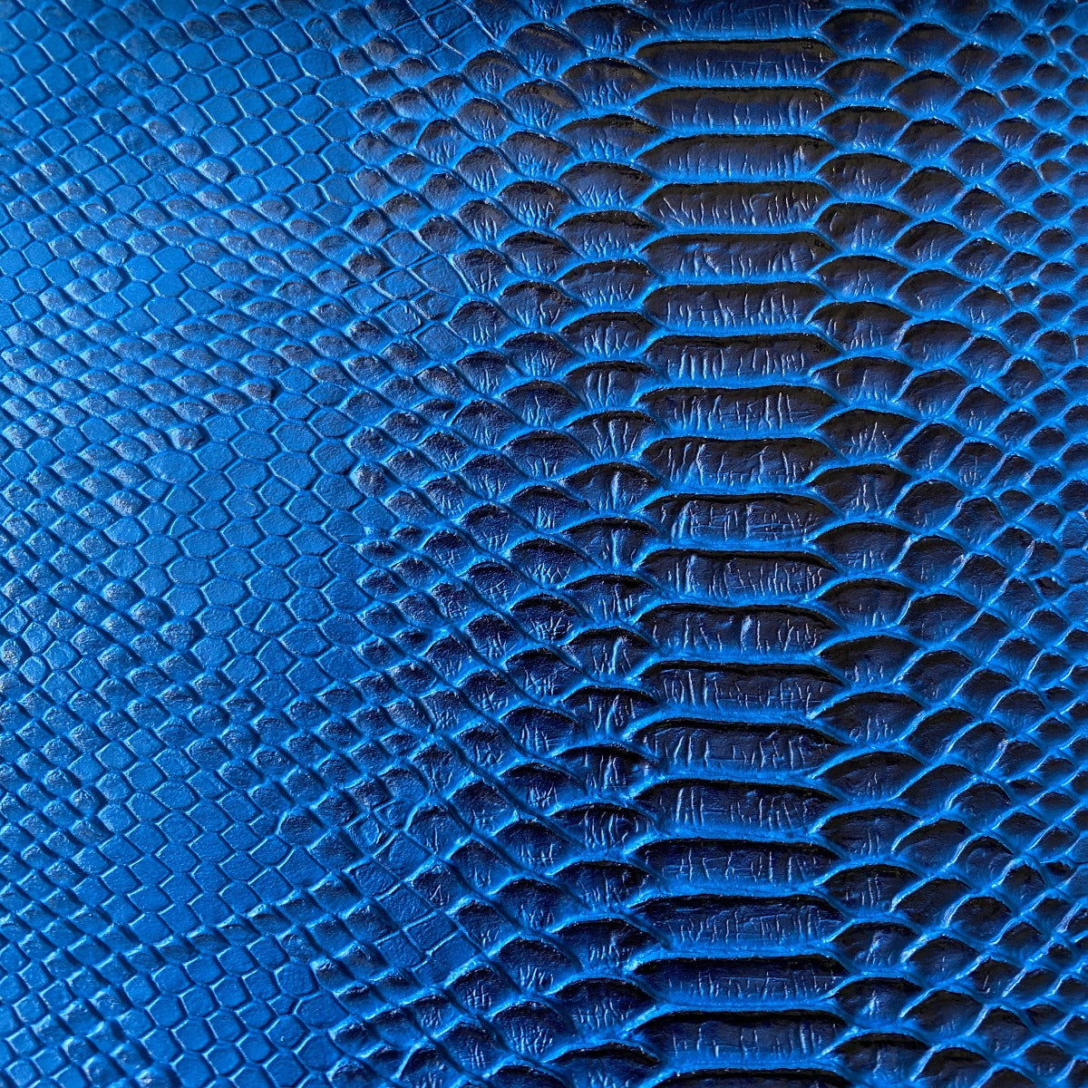 Blue Black Two Tone Faux Viper Sopythana Snake Skin Vinyl - Fashion Fabrics Los Angeles 