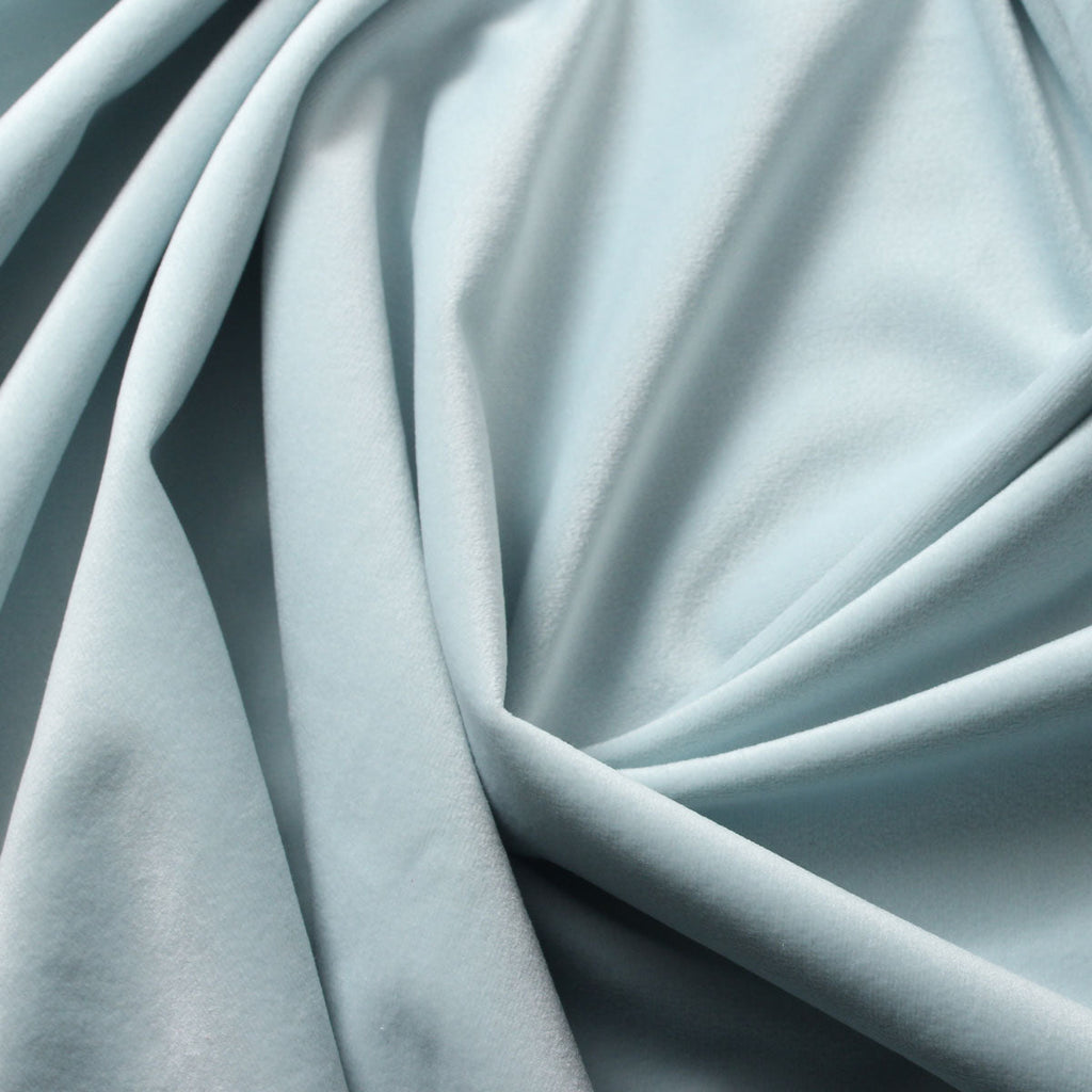 Light Blue Camden Velvet Polyester Upholstery Drapery Home Decor Fabric ...