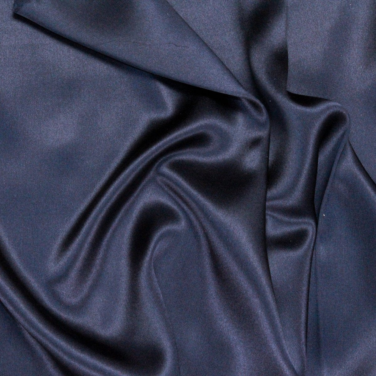 Navy Blue Silk Charmeuse Fabric - Fashion Fabrics Los Angeles 
