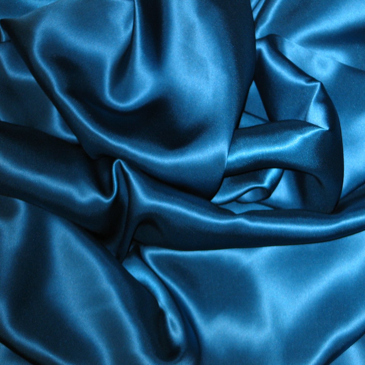 New Teal Blue Silk Charmeuse Fabric - Fashion Fabrics Los Angeles 