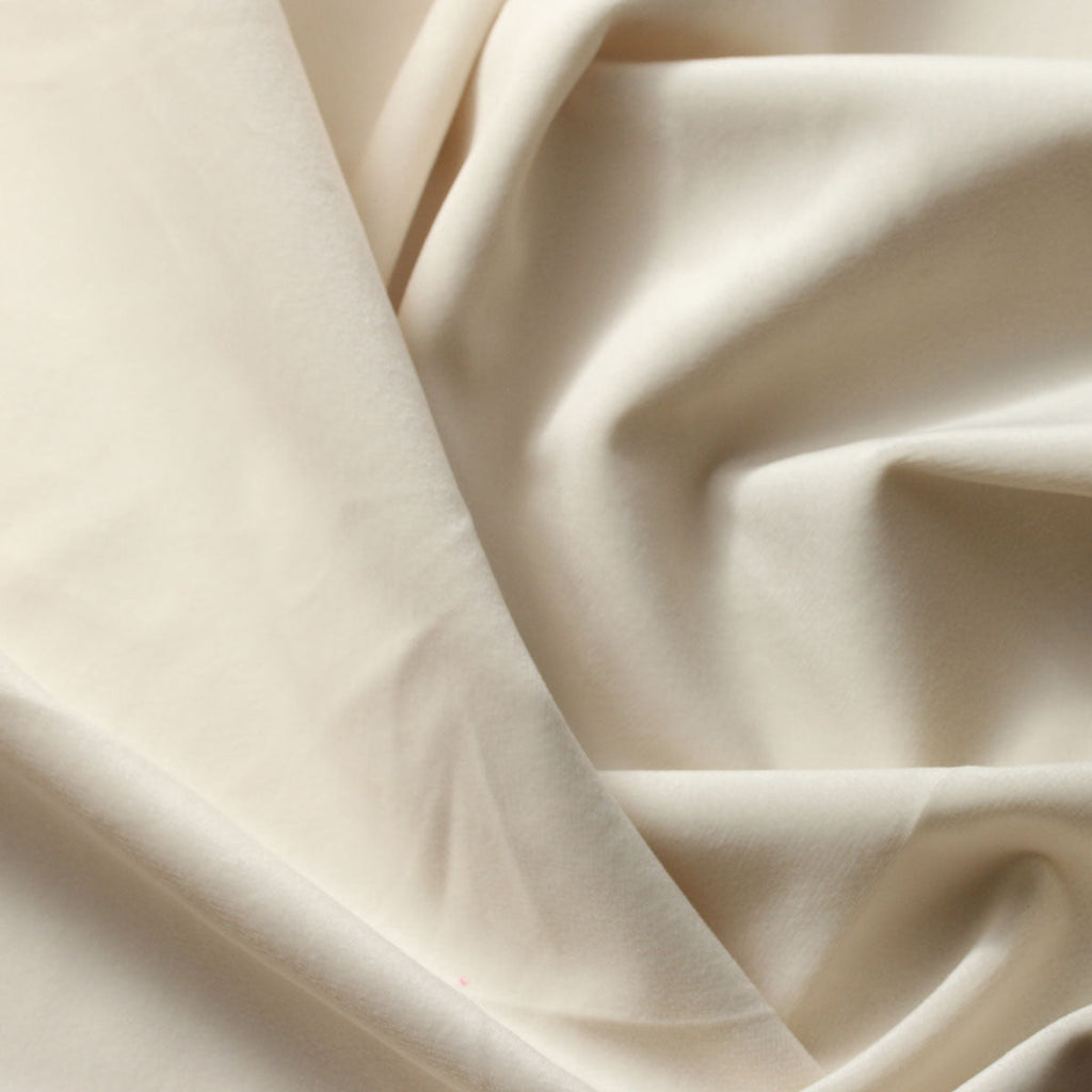 Off White Camden Velvet Polyester Upholstery Drapery Home Decor Fabric ...