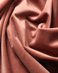 Rose Gold Camden Velvet Polyester Upholstery Drapery Fabric - Fashion Fabrics Los Angeles 