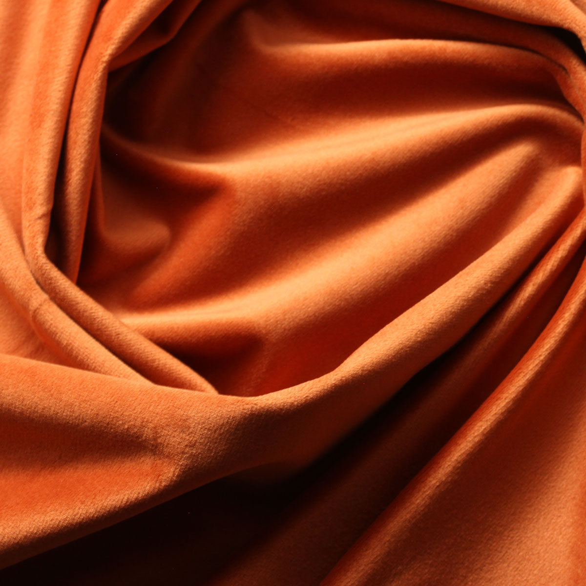 Rust Camden Velvet Polyester Upholstery Drapery Fabric - Fashion Fabrics Los Angeles 