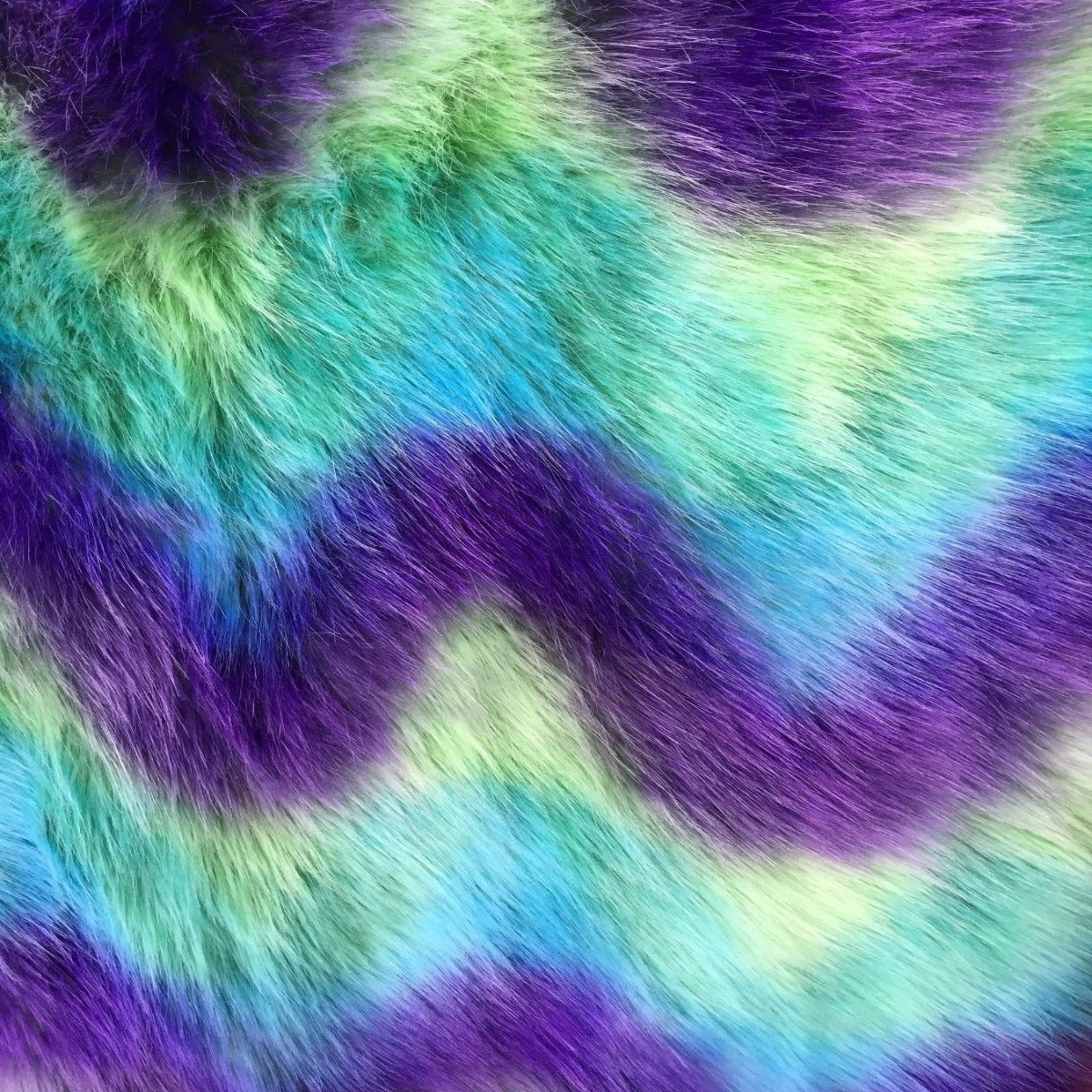 Loover Waves Multicolor Faux Fur Fabric - Fashion Fabrics Los Angeles 