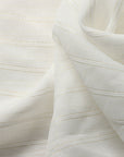 Ivory Gold Roman Stripe Sheer Drapery Home Decor Fabric - Fashion Fabrics Los Angeles 