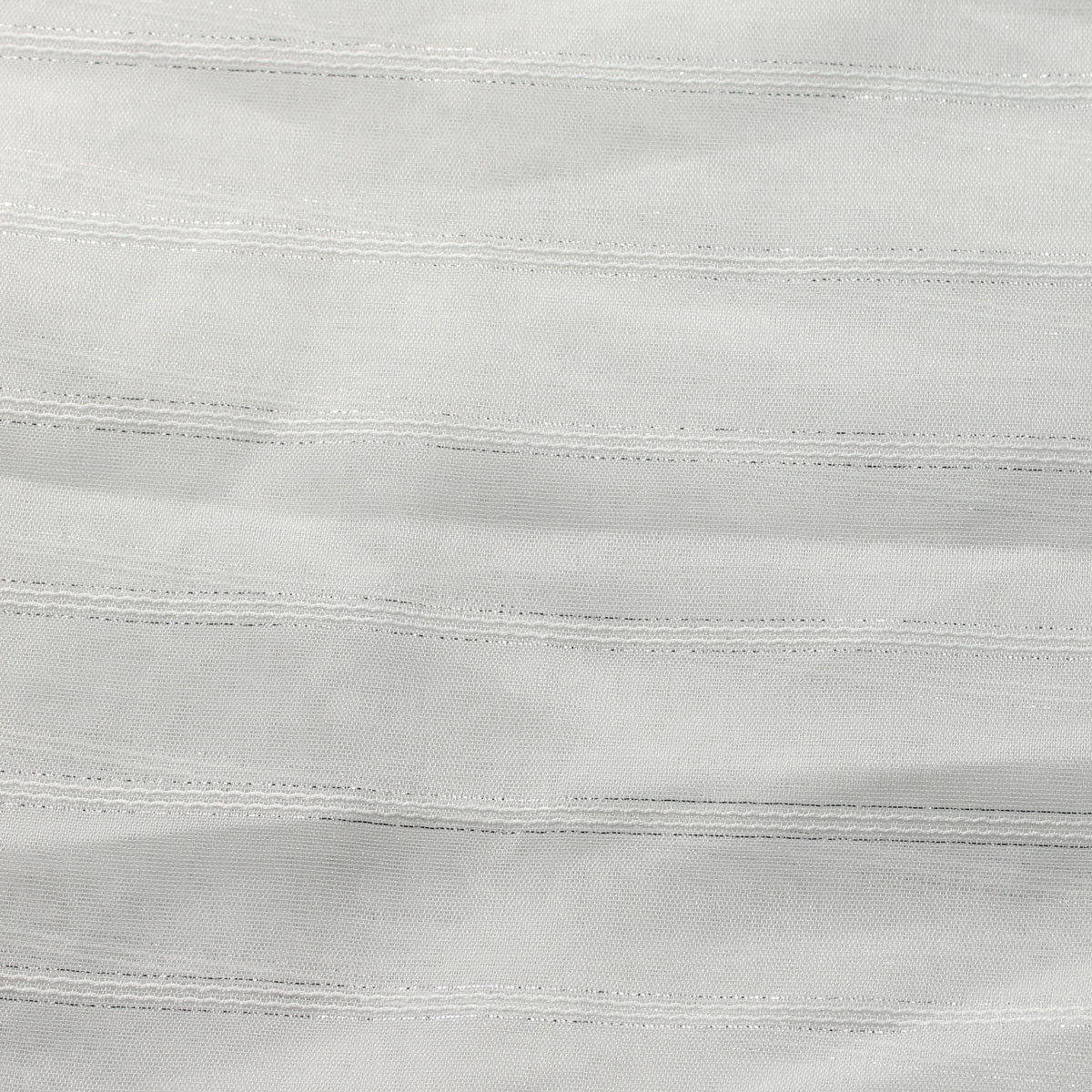 White Silver Roman Stripe Sheer Drapery Home Decor Fabric - Fashion Fabrics Los Angeles 