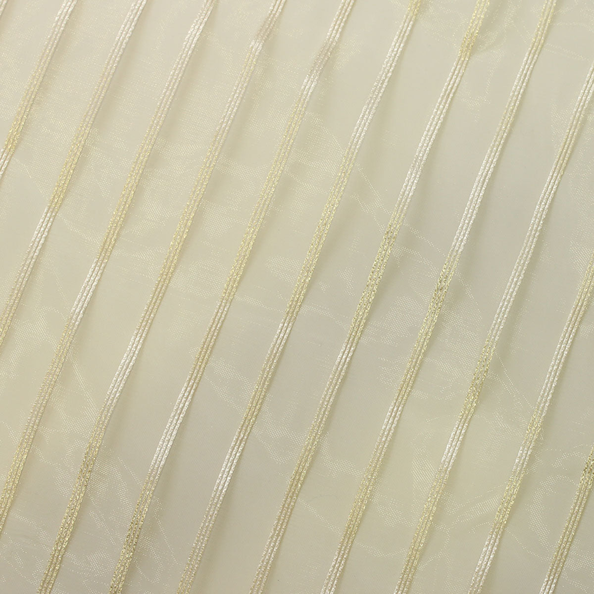 Ivory Striped Able Sheer Drapery Home Decor Fabric - Fashion Fabrics Los Angeles 