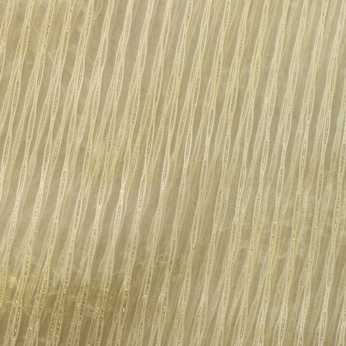 Ivory Angel Striped Sheer Drapery Home Decor Fabric - Fashion Fabrics Los Angeles 