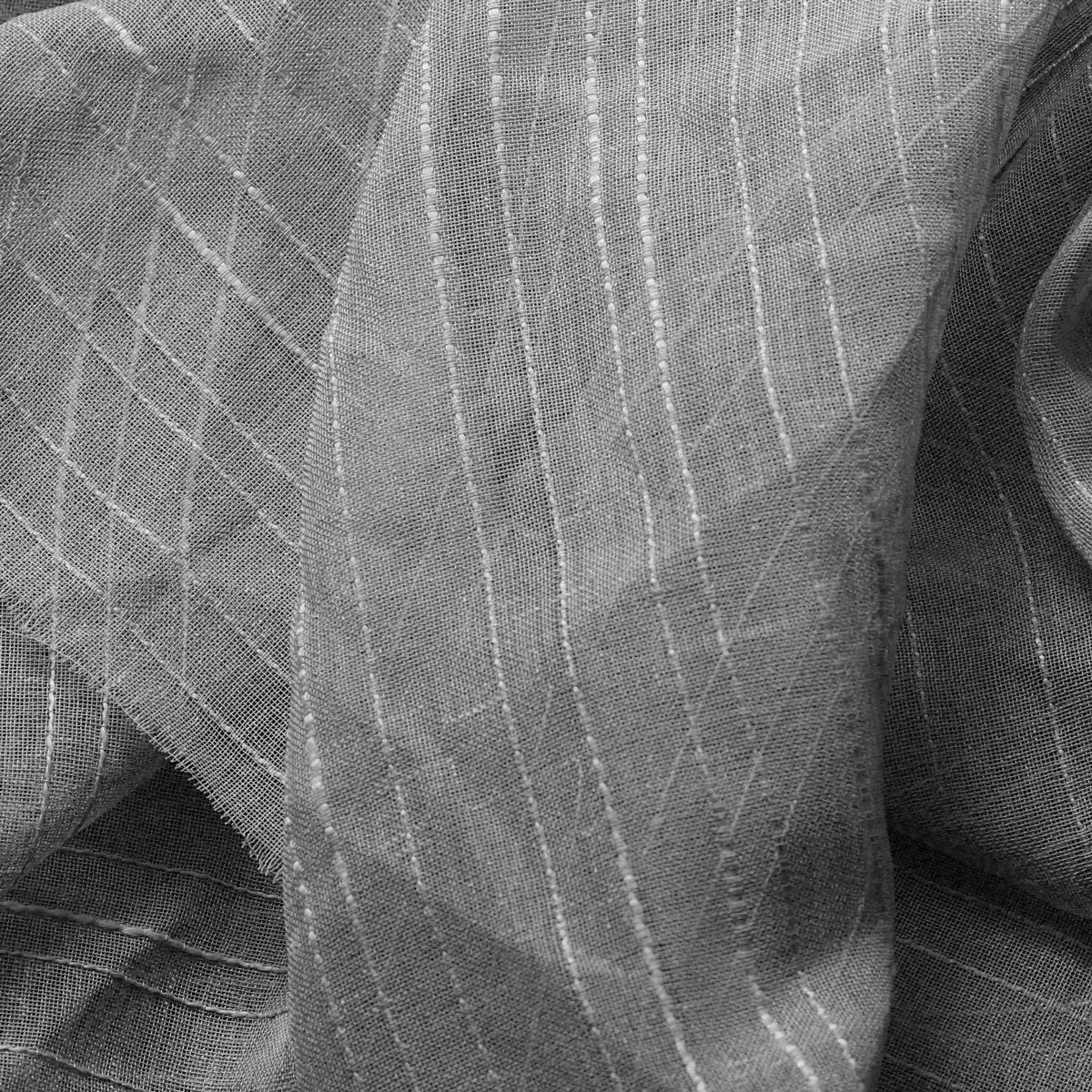 Gray Drip Stripe Sheer Drapery Home Decor Fabric - Fashion Fabrics Los Angeles 