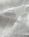 White Silver Mythical Stripe Sheer Drapery Home Decor Fabric - Fashion Fabrics Los Angeles 