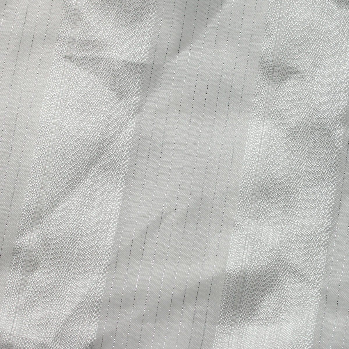 White Silver Mythical Stripe Sheer Drapery Home Decor Fabric - Fashion Fabrics Los Angeles 