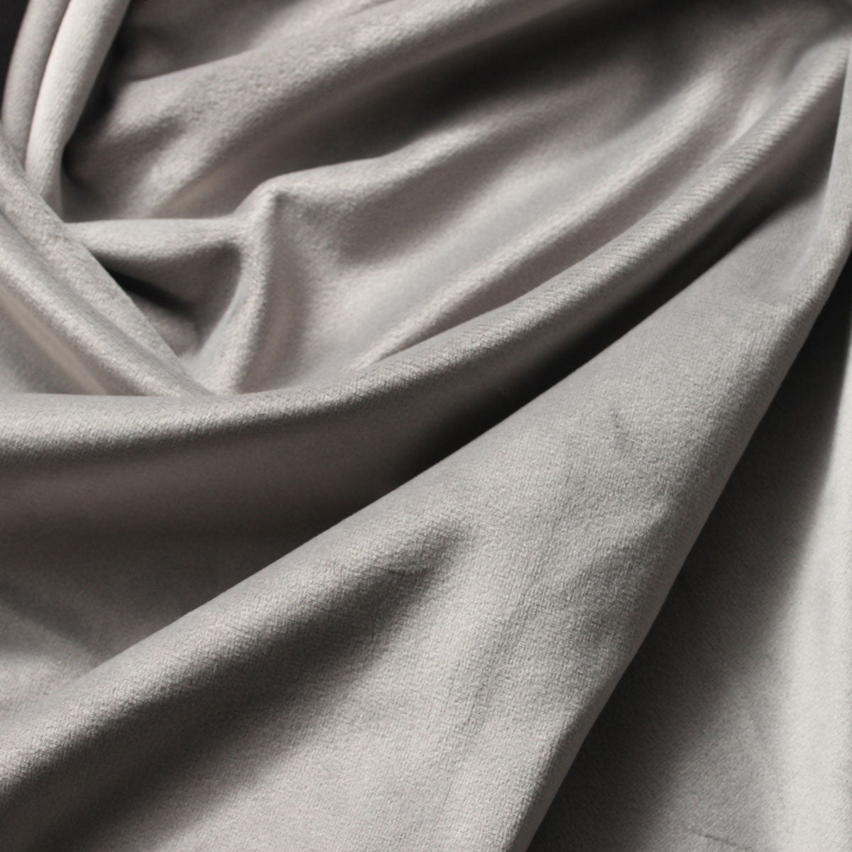 Silver Camden Velvet Polyester Upholstery Drapery Fabric - Fashion Fabrics Los Angeles 