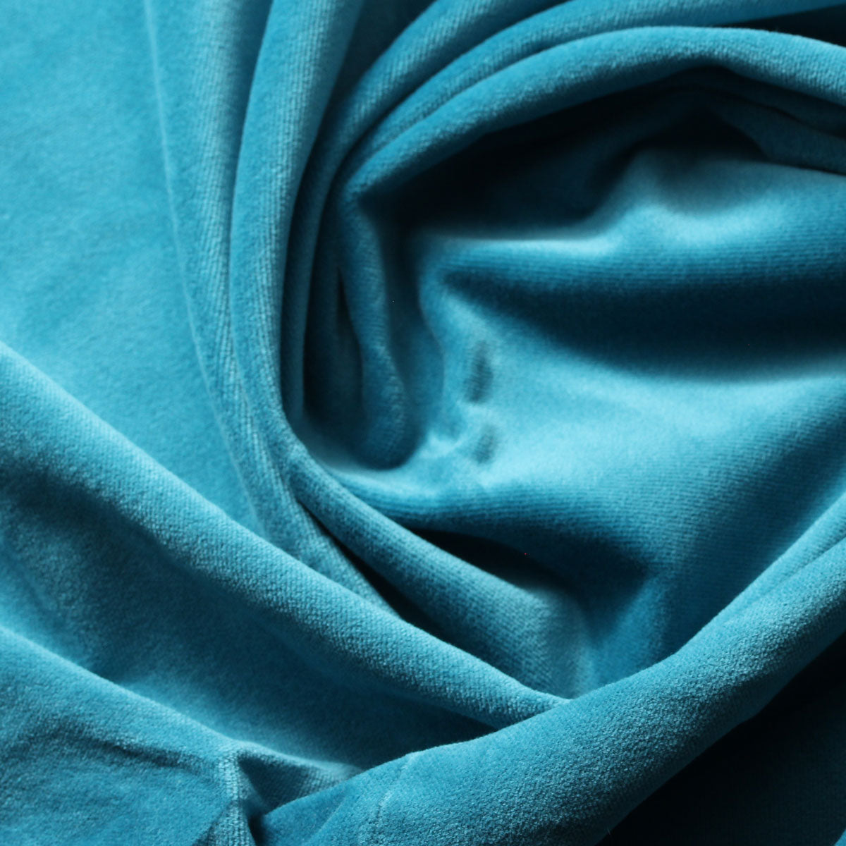 Turquoise Blue Cotton Velvet Upholstery Drapery Fabric - Fashion Fabrics Los Angeles 